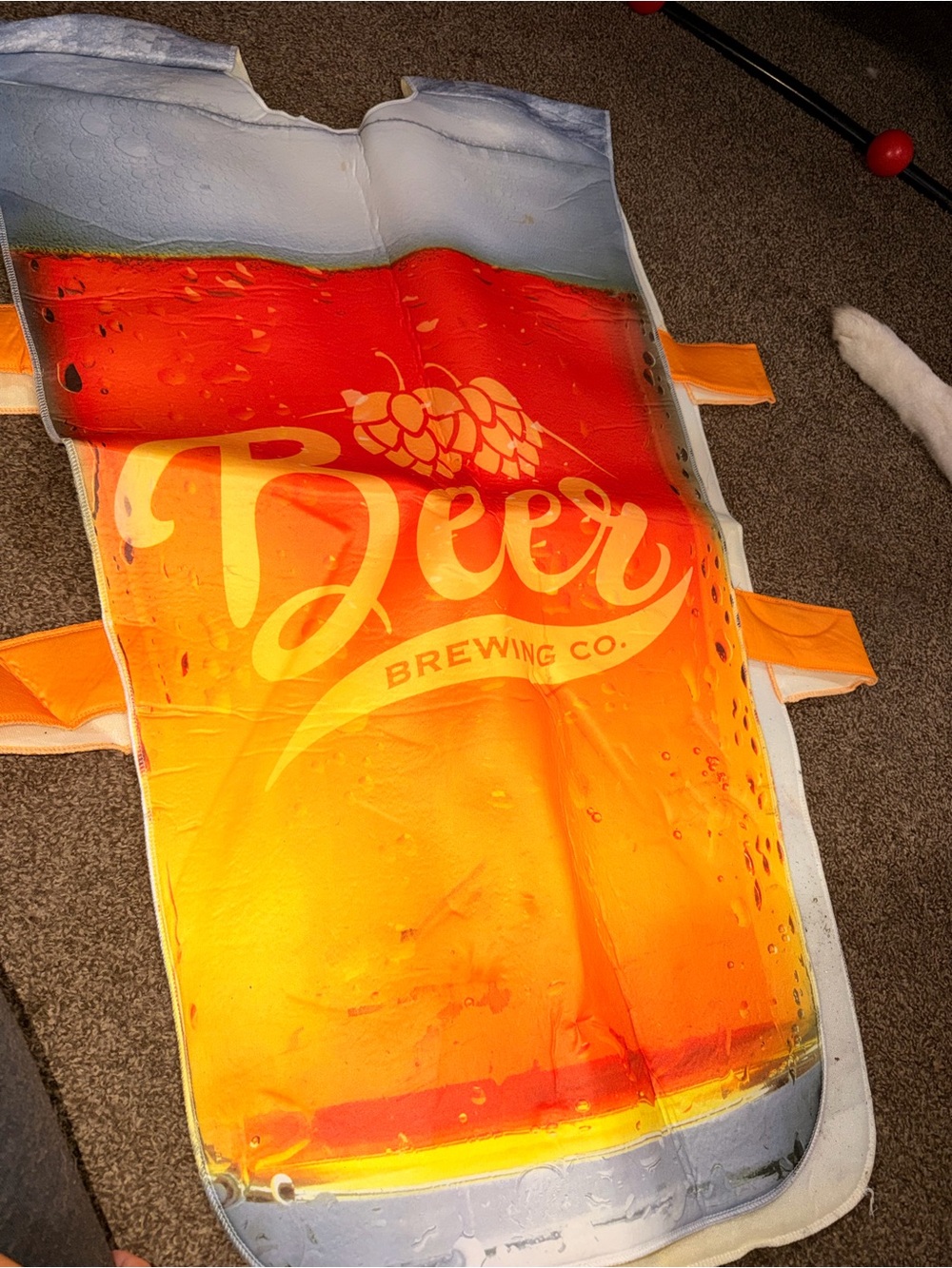 Orange Beer-Themed Throw Blanket